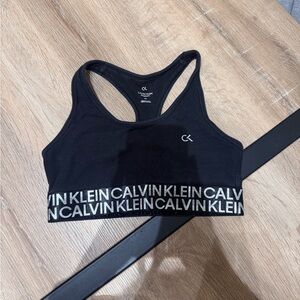 Calvin Klein Black Sports Bra with Logo Band